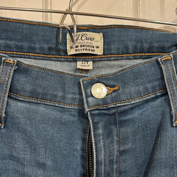 J Crew Women's Blue Jeans with Daisy Embroidery - Picture 4 of 8